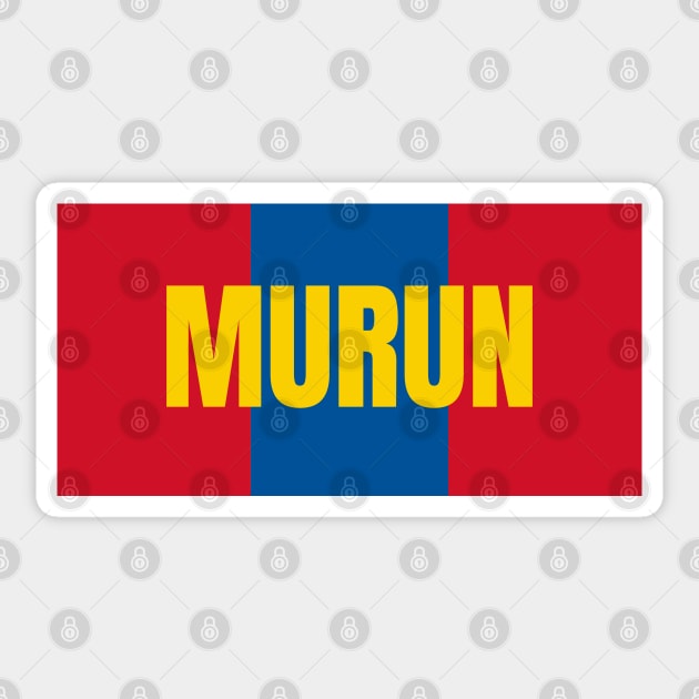 Murun City in Mongolian Flag Colors Sticker by aybe7elf